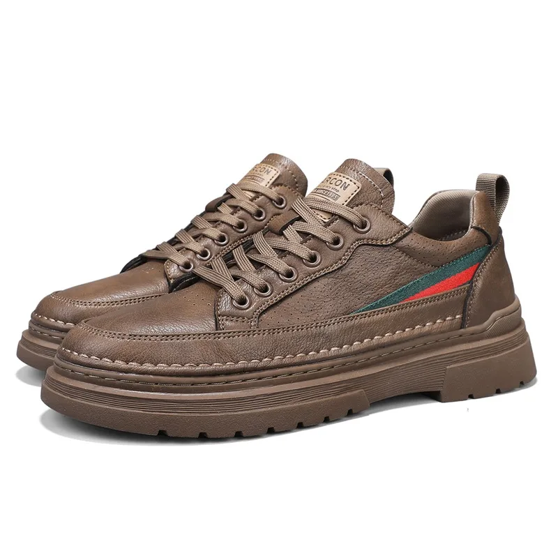 Кроссовки мужские низкие из искусственной кожи YEARCON, Chestnut Brown — фото 3