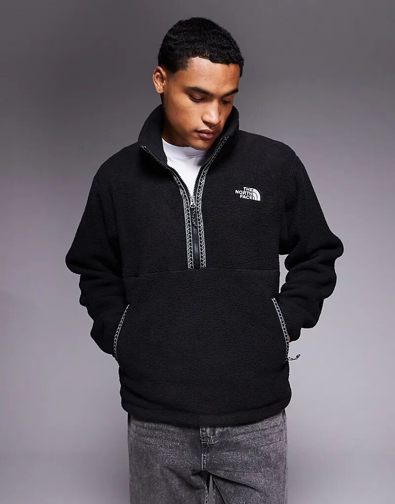 

Плотная флисовая куртка North Face Fleeski с застежкой-молнией 1/4 черного цвета, Черный, Плотная флисовая куртка North Face Fleeski с застежкой-молнией 1/4 черного цвета