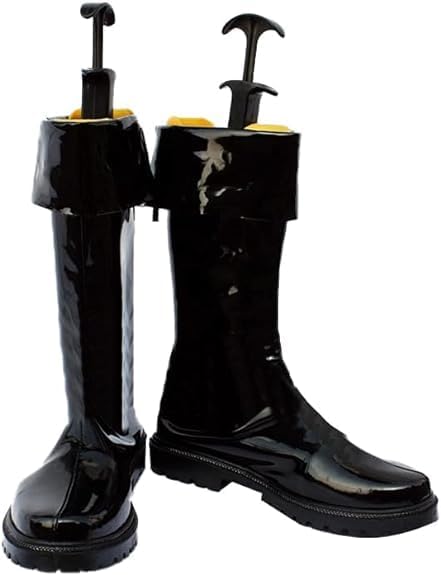 

Мужские взрослые косплей обувь ботинки Пиратский охотник плоские ботинки черные кожаные ботинки для Хэллоуин вечеринки костюм Taiture