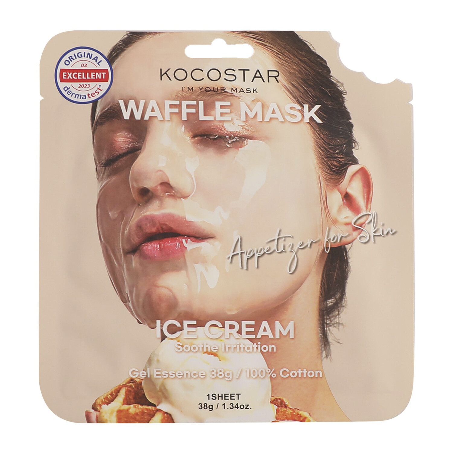 

Маска для лица с мороженым Kocostar Waffle Mask, 38 гр