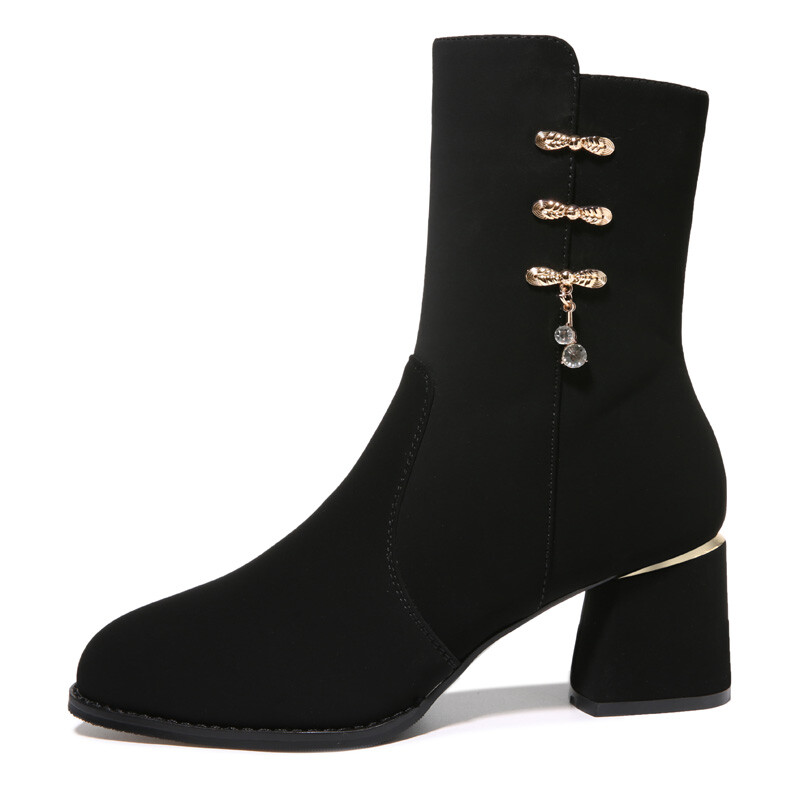 

Ботильоны женские Guci Tianlun, цвет Black - Heel height 4.1cm