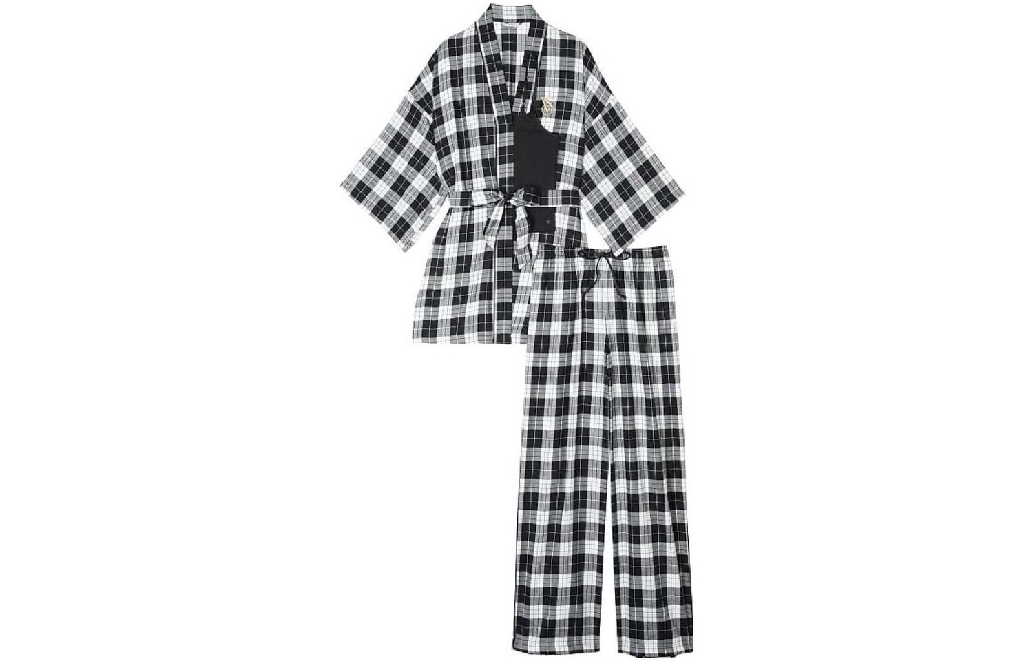 

Женский пижамный комплект Victoria's Secret, цвет Black/White Checked