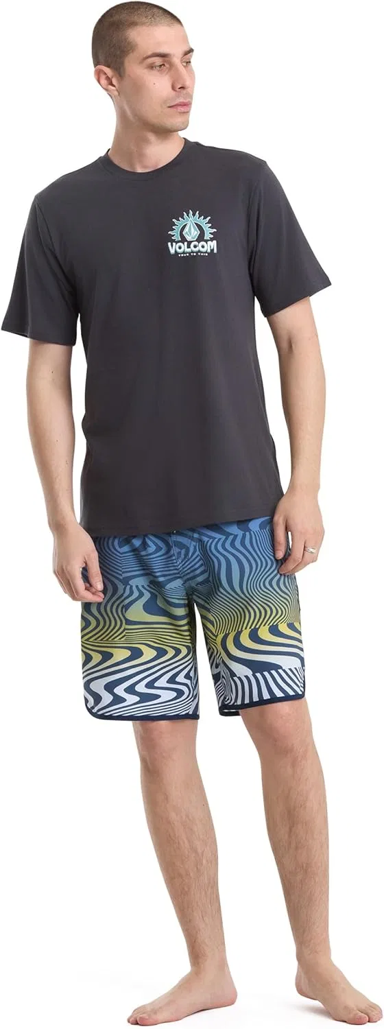 Мужская футболка с коротким рукавом Volcom, спортивная одежда для активного отдыха, Washed Black Heather — фото 4