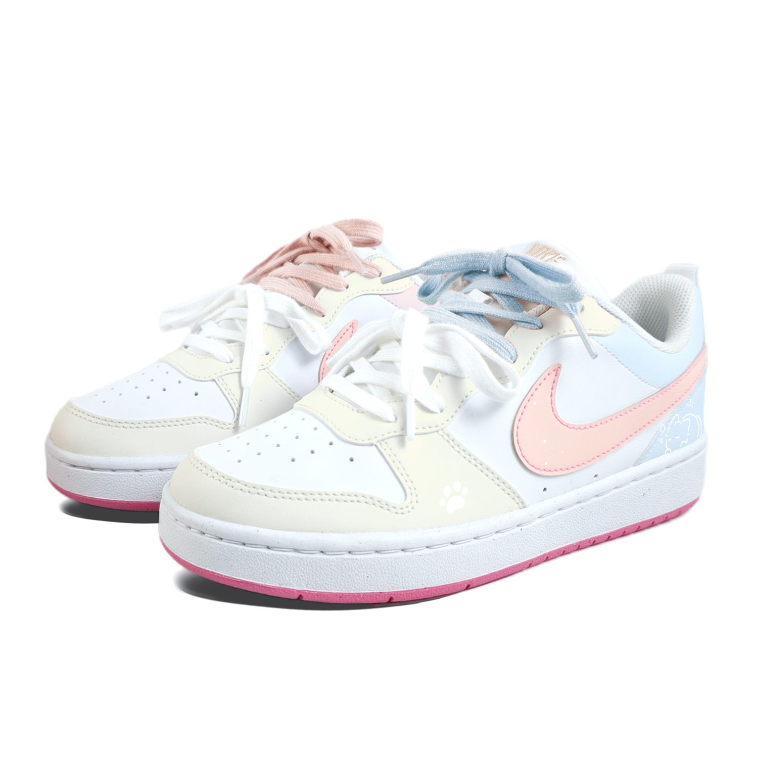 

Court Borough Детские Скейтбординг Кроссовки Grade School Nike, розовый синий