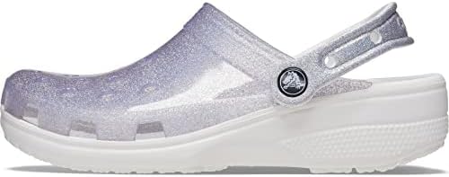 Мужские классические сабо Crocs с полупрозрачными блестками, белый — фото 4