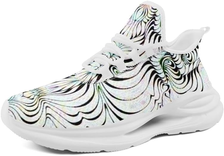 

Готические кроссовки для мужчин и женщин, спортивная обувь в стиле Дарк Арт с черепом, легкие сетчатые кроссовки, панк-стритвир, беговые кроссовки Awsole, белый/зеленый