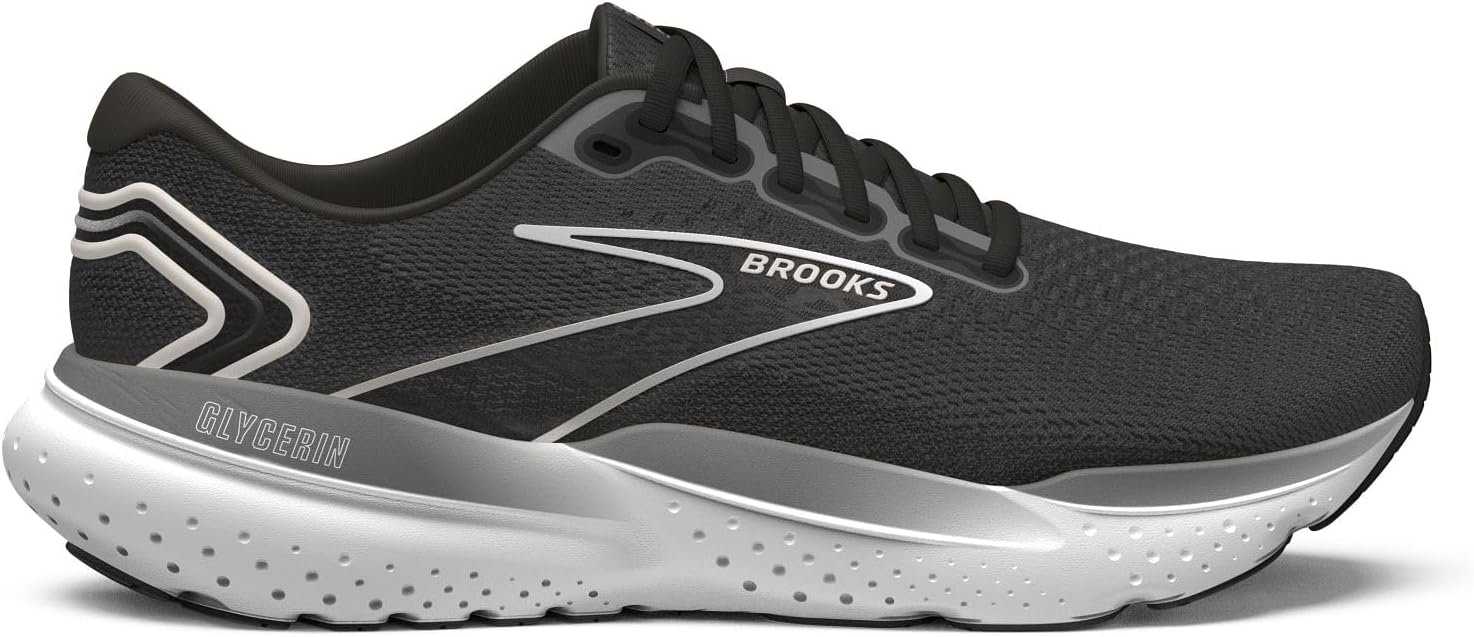 Мужские кроссовки Brooks Glycerin 21 Neutral для бега, белый/черный/серый — фото 2