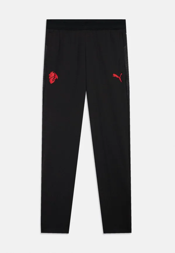 Тренировочные брюки ac milan с карманами, унисекс, клубная одежда Puma, Black/For All Time Red