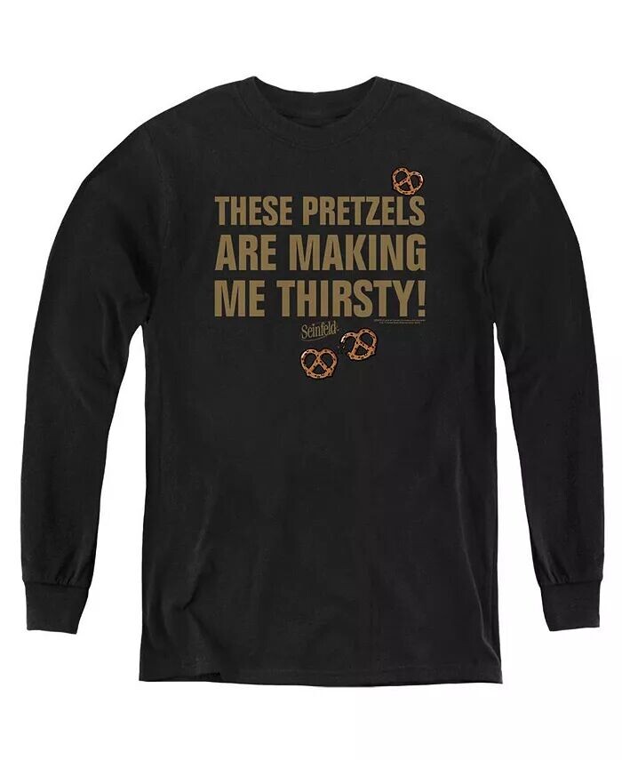 

Толстовка с длинным рукавом Youth Pretzels Thirsty Seinfeld, черный