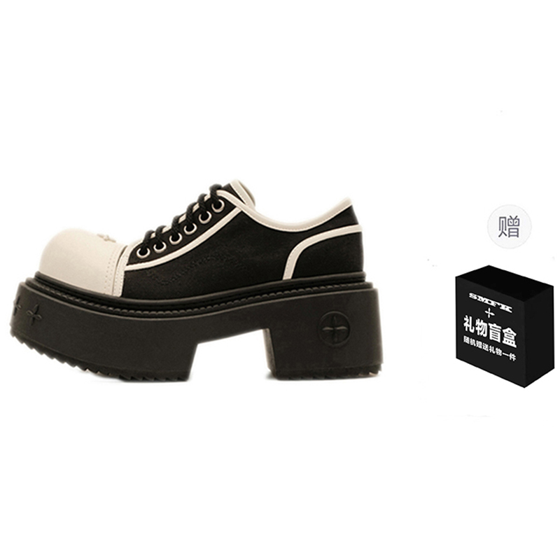 Compass Casual Одинарные Туфли Женские Черно-Белые SMFK