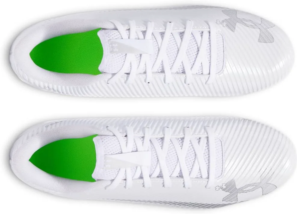 Футбольные бутсы Under Armour Blur Select для мужчин, белый/металлик серебристый — фото 3
