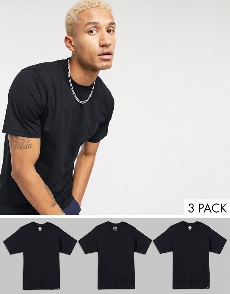 

Dickies – Набор из 3 черных футболок