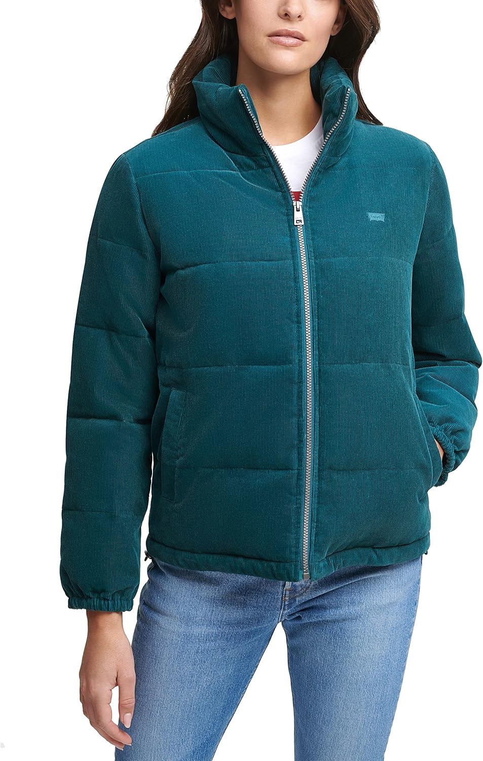 

Levi's Женская утепленная куртка Zoe из вельвета, Teal Corduroy