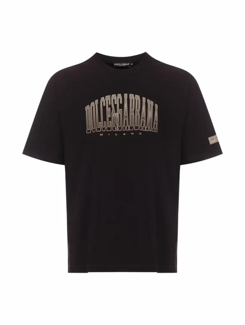 

Хлопковая футболка с логотипом Dolce&Gabbana, черный