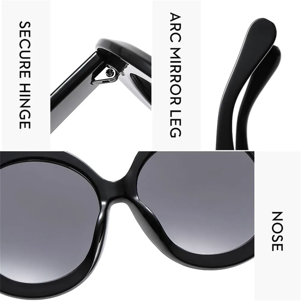 

Женские большие круглые солнцезащитные очки для мужчин, цветная оправа, прозрачные градиентные солнцезащитные очки с защитой от УФ-излучения UV400 VFDHN, 7