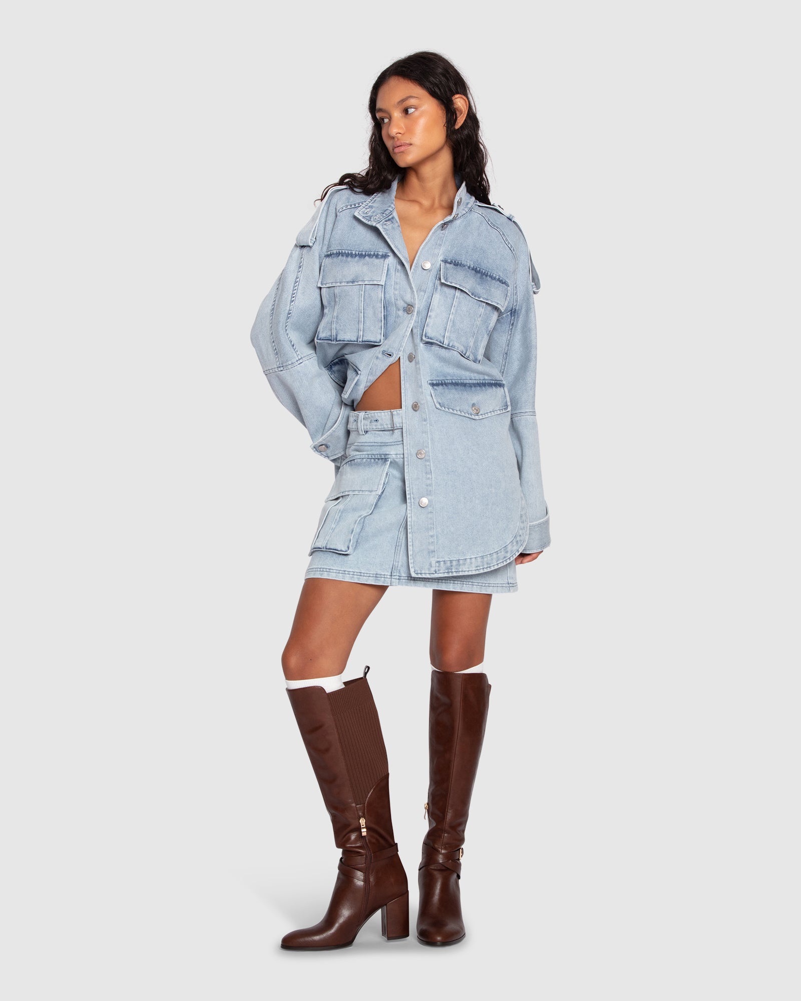 

Джинсовая куртка Distant Love Belle&Bloom, цвет stonewash