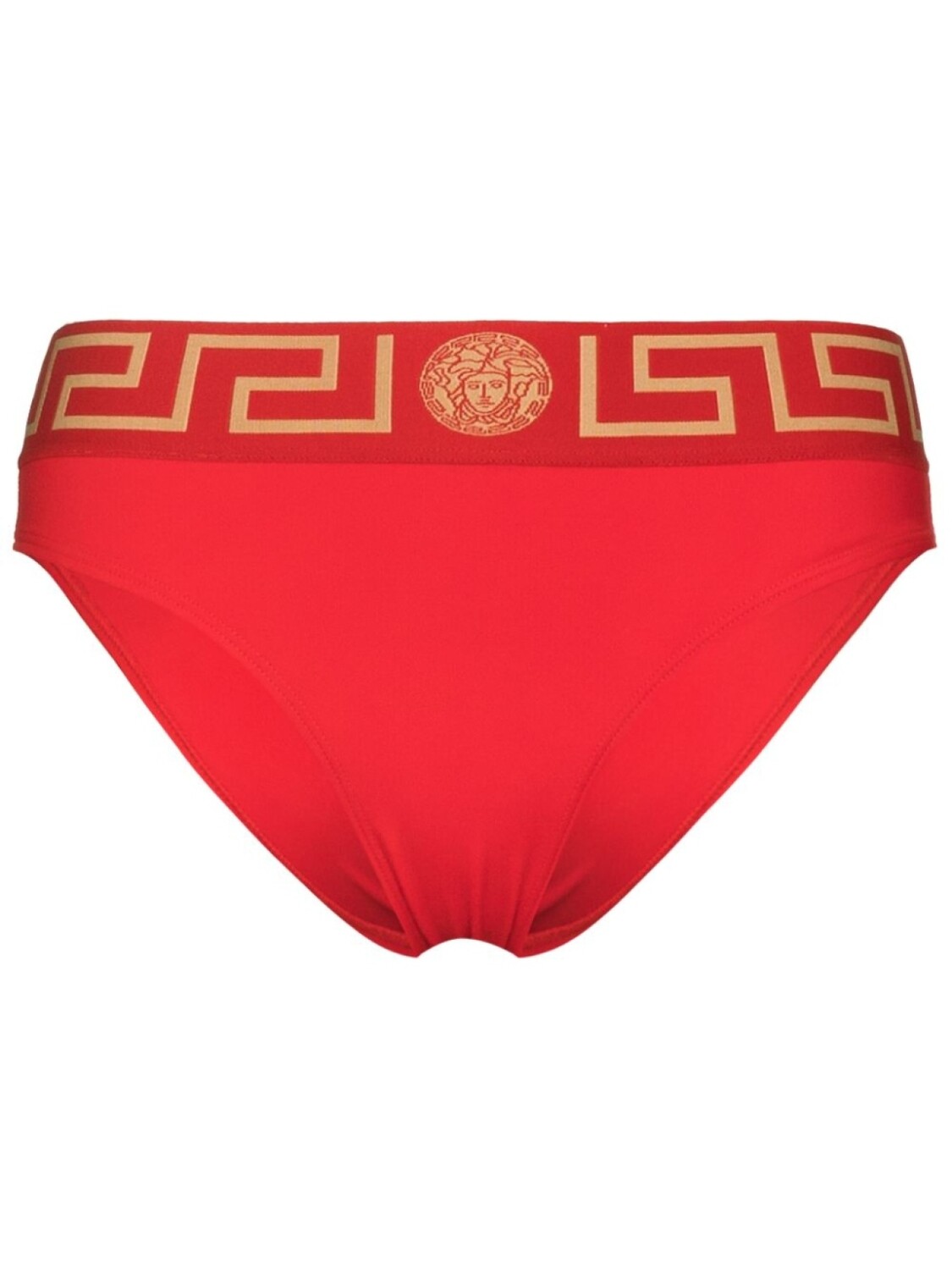 

Versace плавки бикини с узором Greca Key, красный