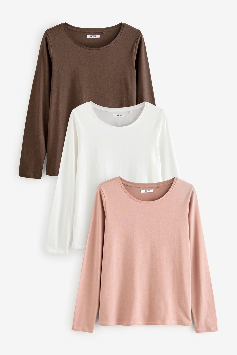 

Футболки с длинным рукавом из 100% хлопка, 3 шт в упаковке Next, мультиколор