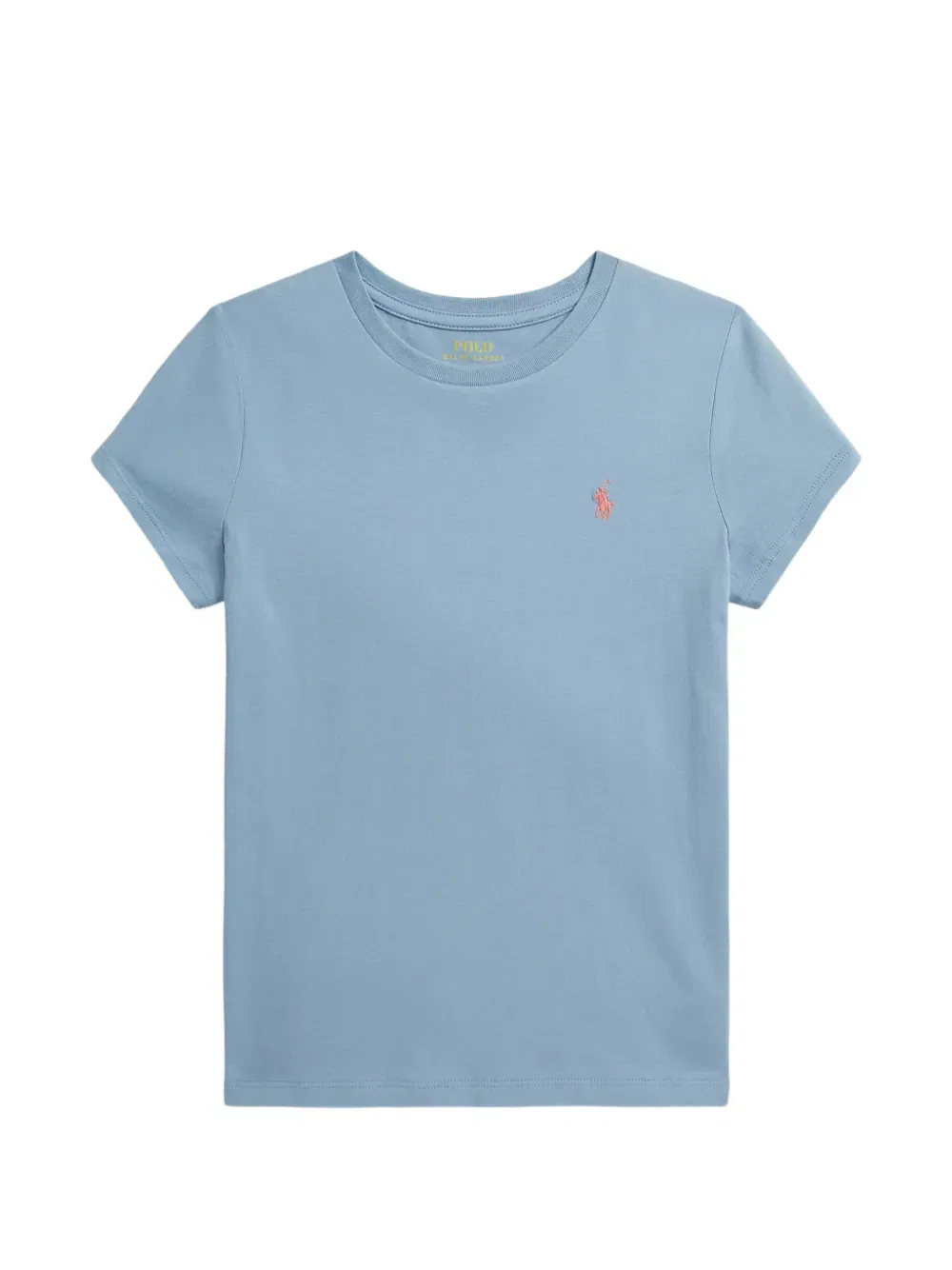 Футболка с вышитым круглым вырезом Polo Ralph Lauren Kids, синий