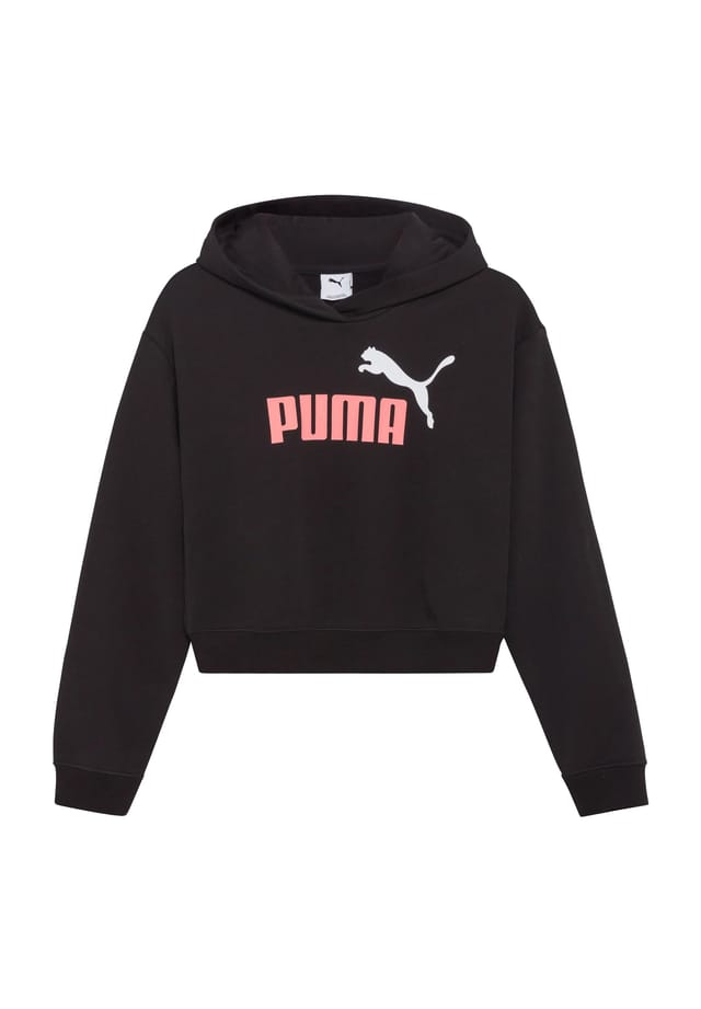 

Укороченная толстовка с капюшоном для детей Puma, черный
