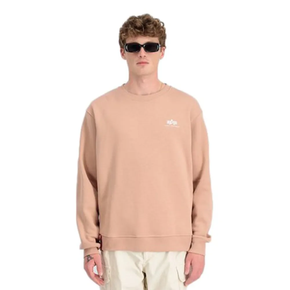 

Толстовка Alpha Industries Basic Small Logo, бежевый/розовый