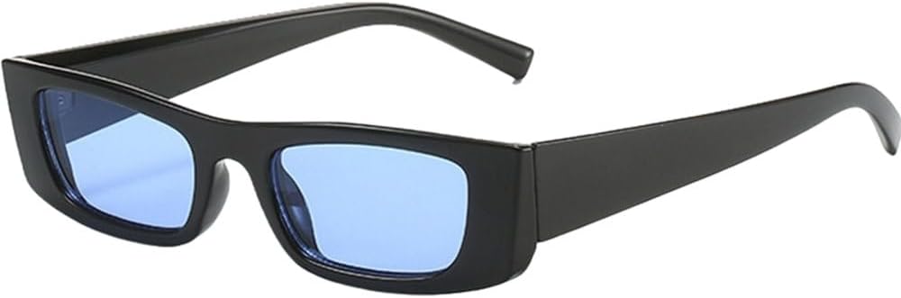 

Модные маленькие черные солнцезащитные очки для женщин, роскошные прямоугольные солнцезащитные очки, овальные солнцезащитные очки для женщин, очки с защитой от УФ-излучения UV400 generic, Black Blue