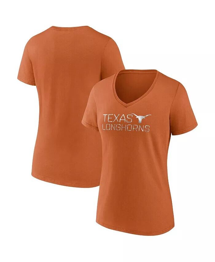 

Женская футболка Burnt Orange Texas Longhorns Iconic Perfect Conditions с V-образным вырезом Fanatics