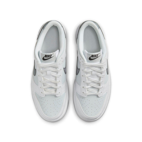 Кроссовки детские Nike Dunk кожаные с логотипом, белый — фото 4