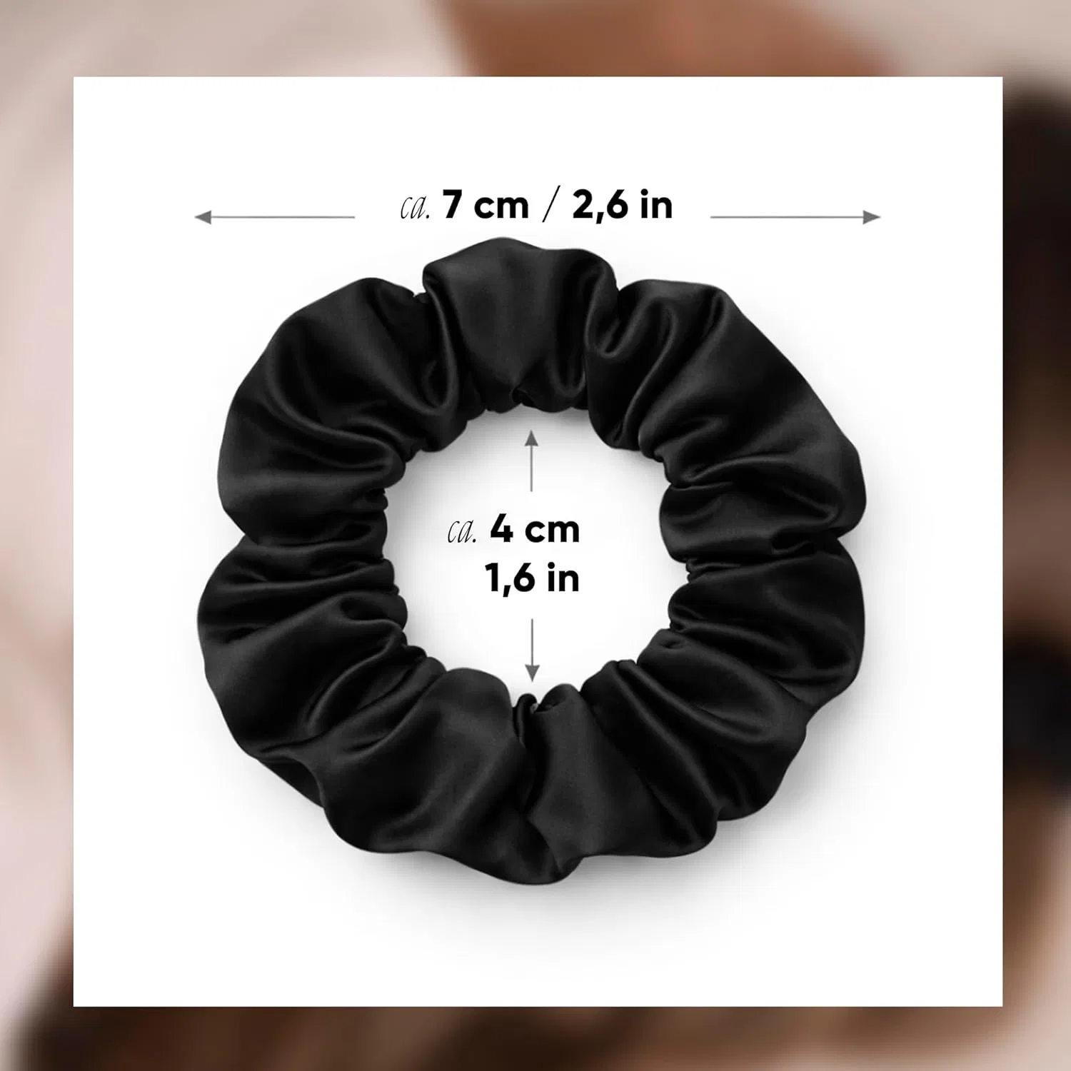 Набор из 4 атласных резинок для волос «The Scrunchies» от sugar&moon Sugar&Moon, Black — фото 4