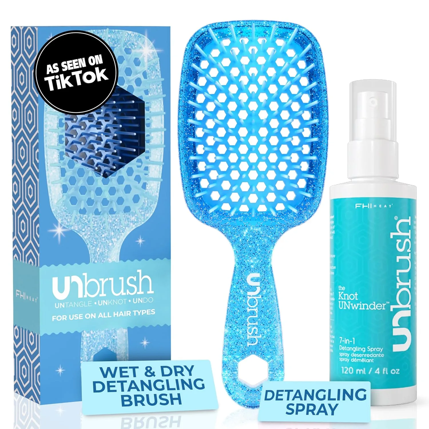 Спрей FHI Heat UNbrush and UNwinder, Sapphire Blue