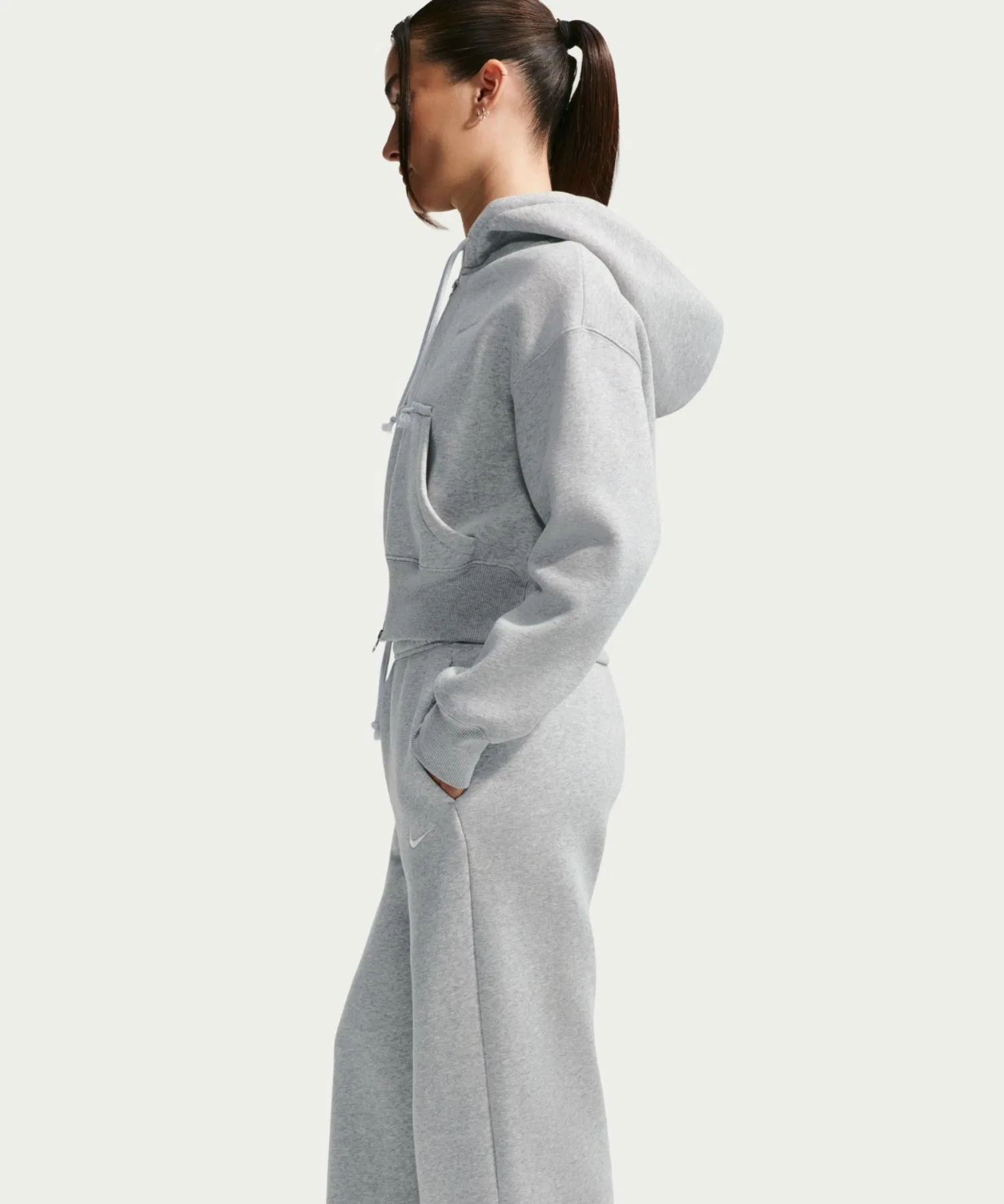 NIKE AS W NSW PHNX FLC HR PANT WID / Женские флисовые брюки Nike NSW Phenix HR OS Pants WID [SP] — фото 3
