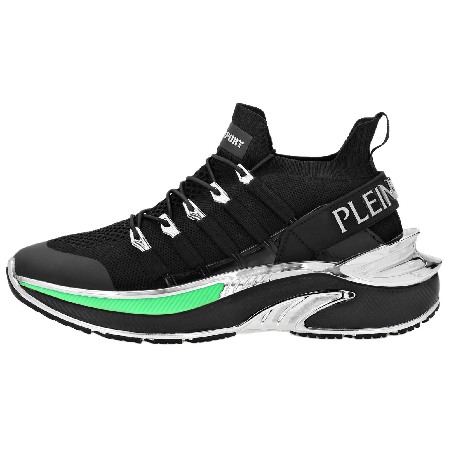 

PLEIN SPORT Кроссовки low top Casual Shoes Unisex Black+Neon Green