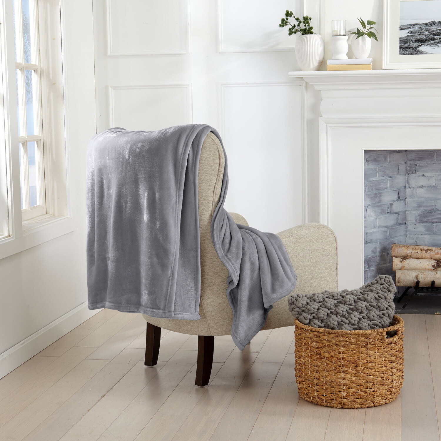 

Плед Great Bay Home 50 x 70 дюймов, морозно-серый