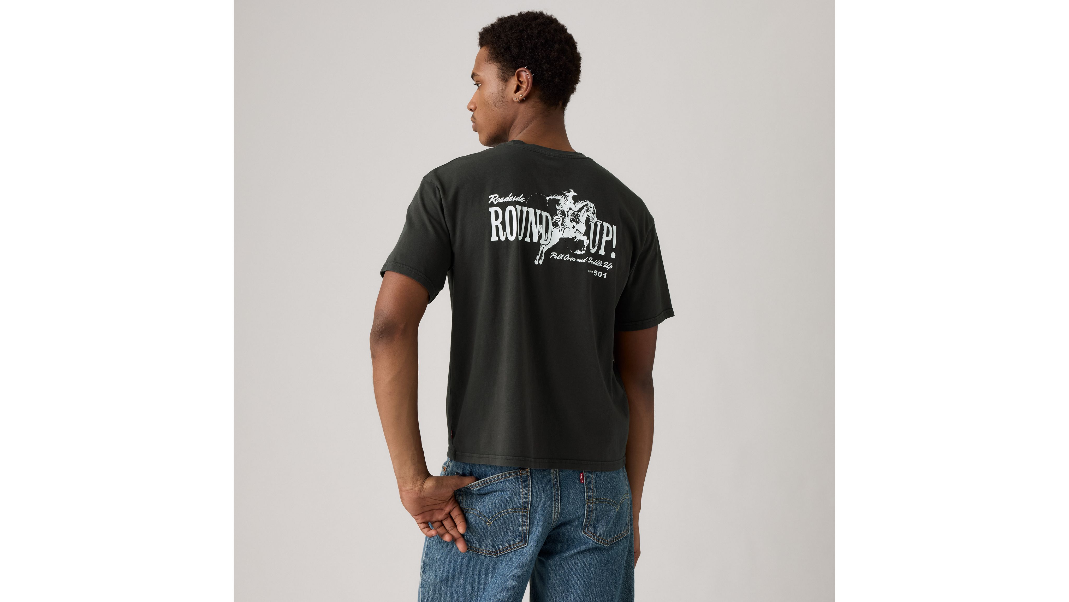 

Футболка свободного кроя с графическим принтом Levi's, Black