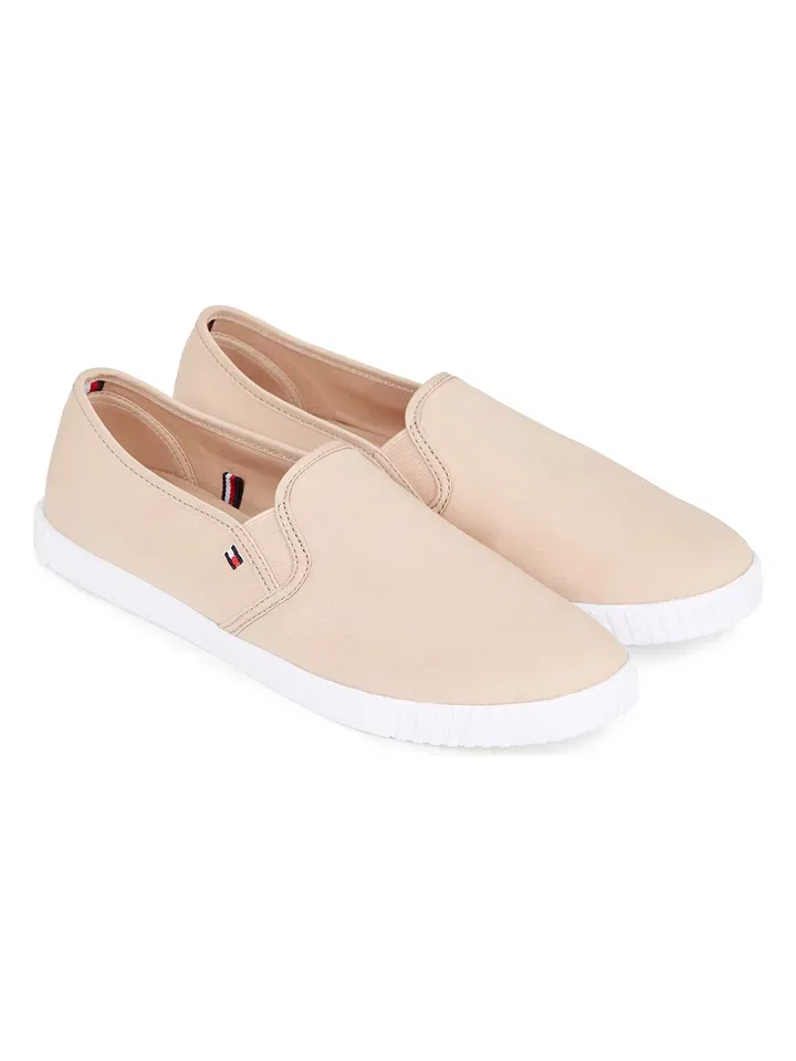 Слипперы бежево-белые Tommy Hilfiger Shoes