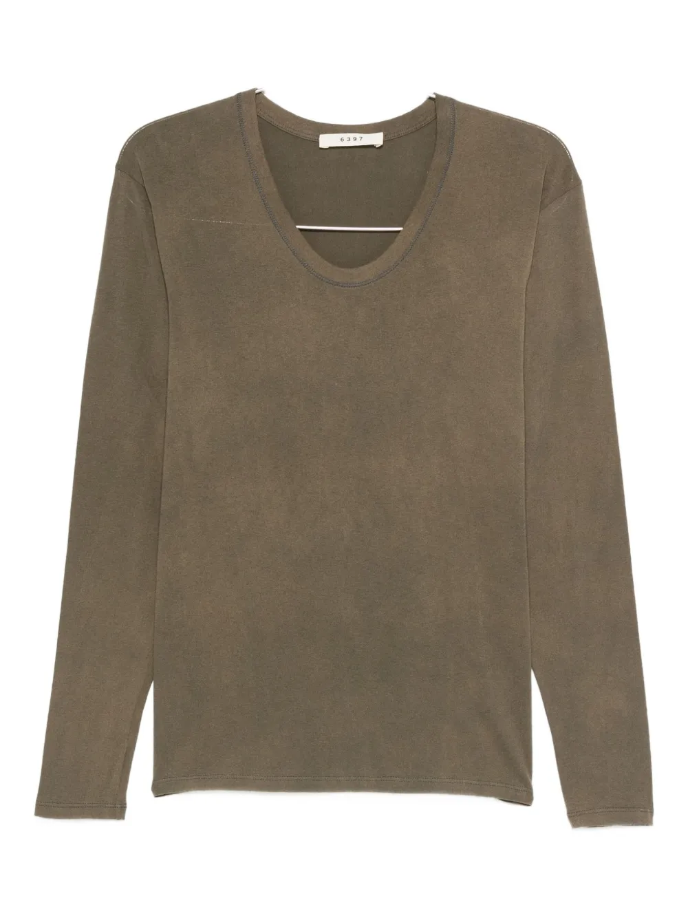 

Футболка с длинными рукавами и круглым вырезом 6397, зеленый