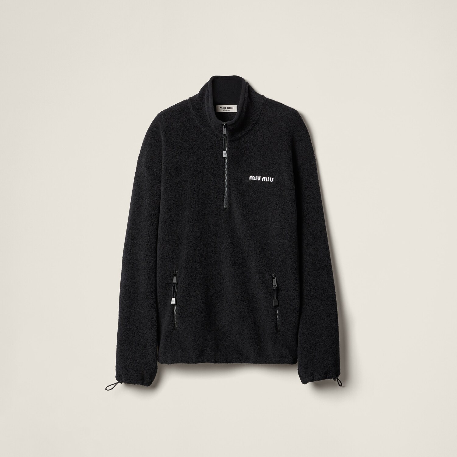 

Флисовый свитшот MIU MIU, черный