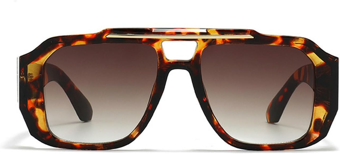 

Солнцезащитные очки Laureles Retro с двойной перемычкой, квадратной формы, для женщин, градиентные, с защитой от УФ-излучения UV400, модные, черные, цвета шампанского, для мужчин, C7