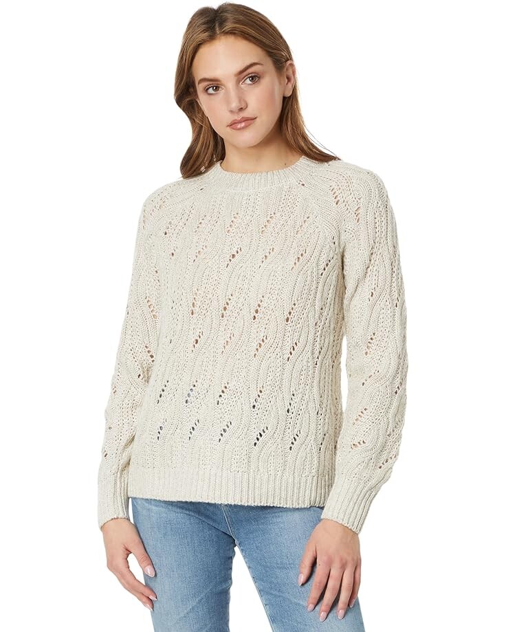 

Свитер Lucky Brand Cable Stitch Shine Pullover, цвет Straw Heather