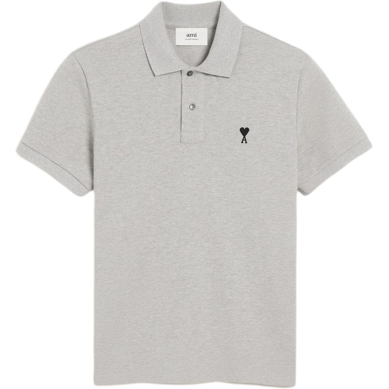 

Ami Paris Ami De Coeur поло из хлопка AMIPARIS, серый