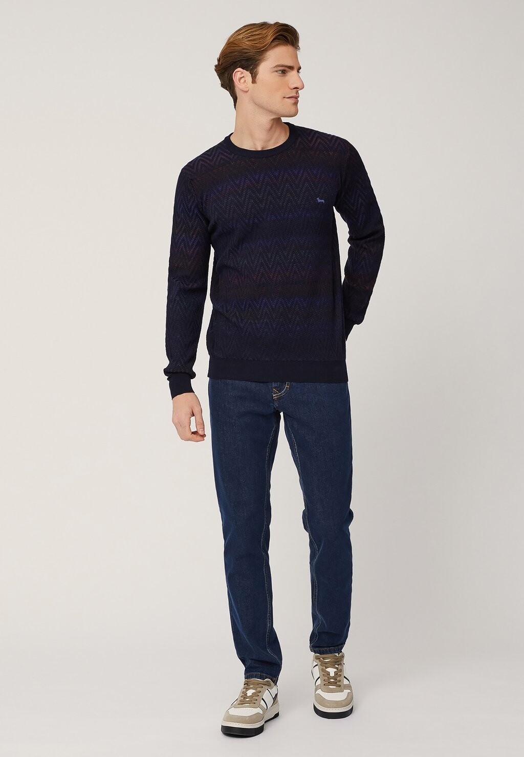 

Джемпер GIROCOLLO CON LOGO Harmont & Blaine, темно-синий