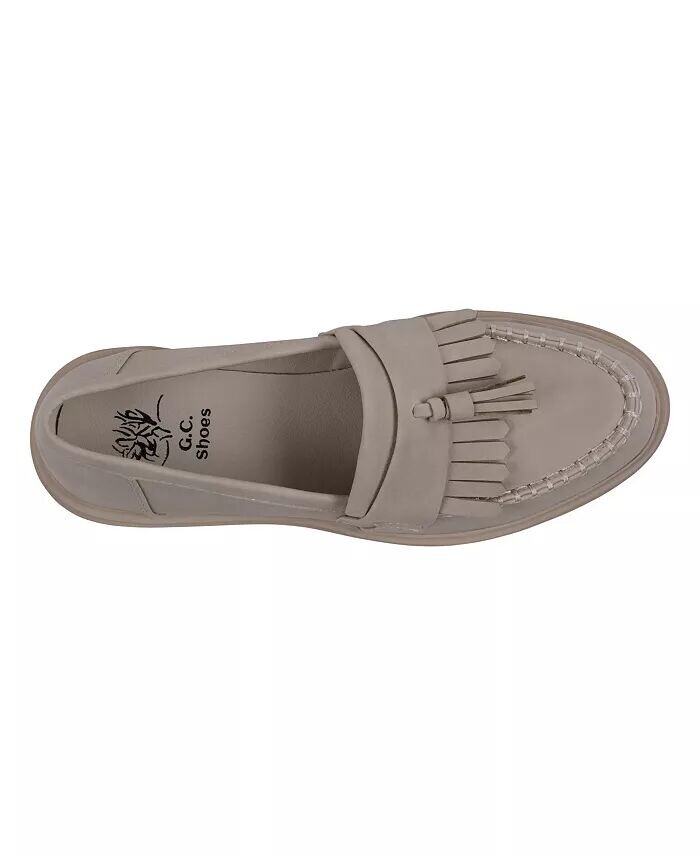 Женские лоферы Tillie с кисточками на подошве и ушками GC Shoes, бежевый — фото 4