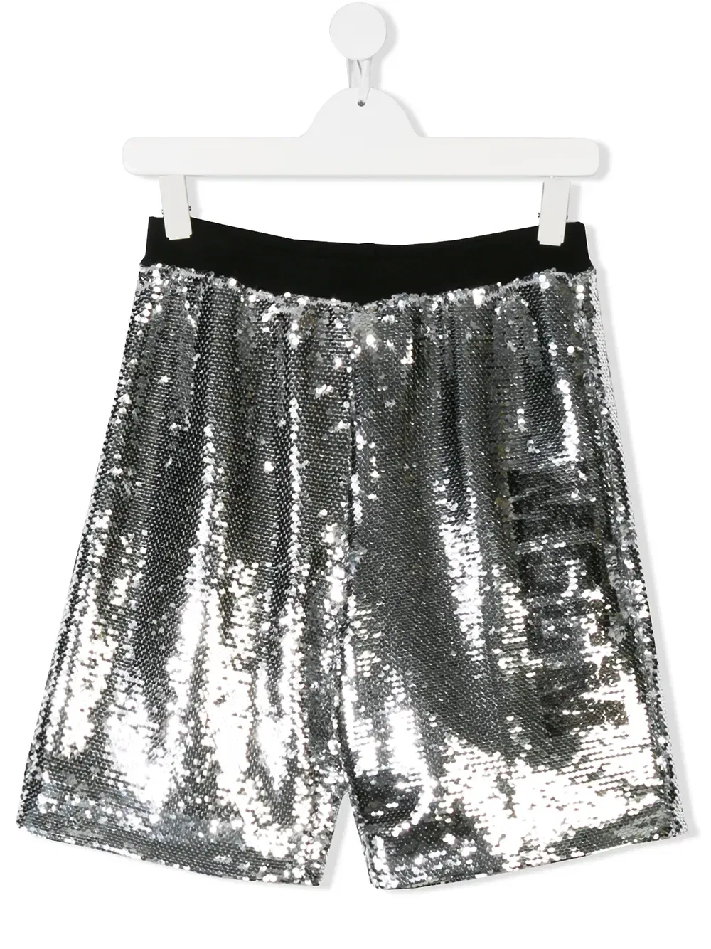 Подростковые шорты с пайетками Msgm Kids, серый