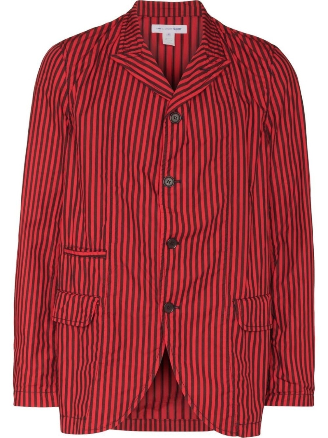 

Comme Des Garçons Shirt однобортный пиджак в полоску, красный