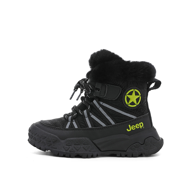 

Jeep Высокие термо-снегоботы Anti Kick, устойчивые к истиранию, дышащие, Starburst Black, детские