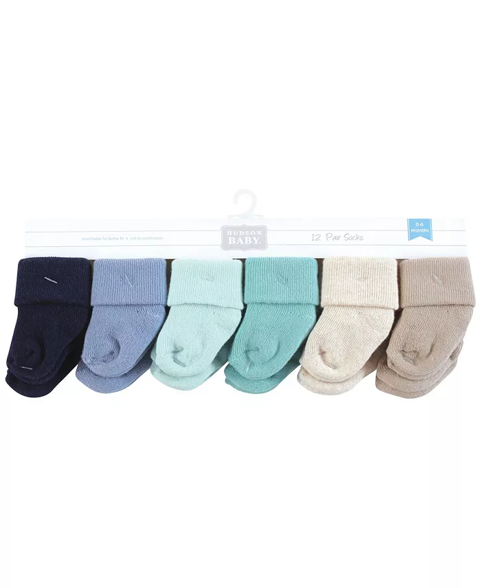 Носки для мальчиков Hudson Cotton Rich Newborn и Terry, Modern Elephant, 6-12 месяцев Hudson Baby, синий — фото 2