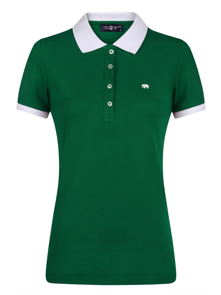 

Зеленая рубашка-поло с короткими рукавами JIMMY SANDERS