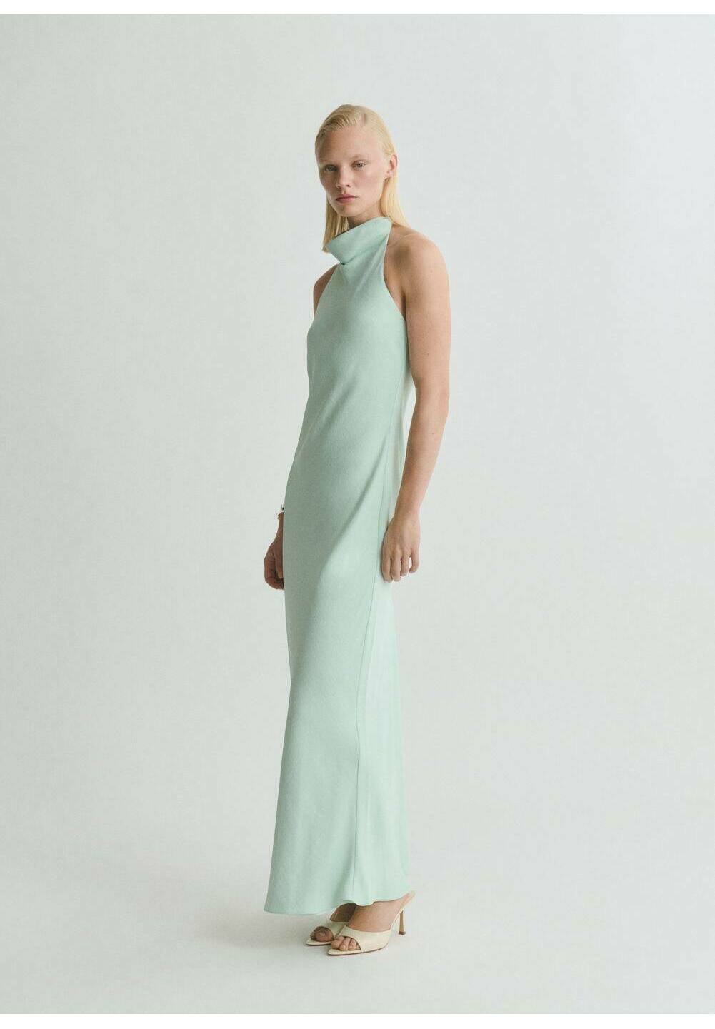 

Платье HALTER NECK Mango, светло-зеленый
