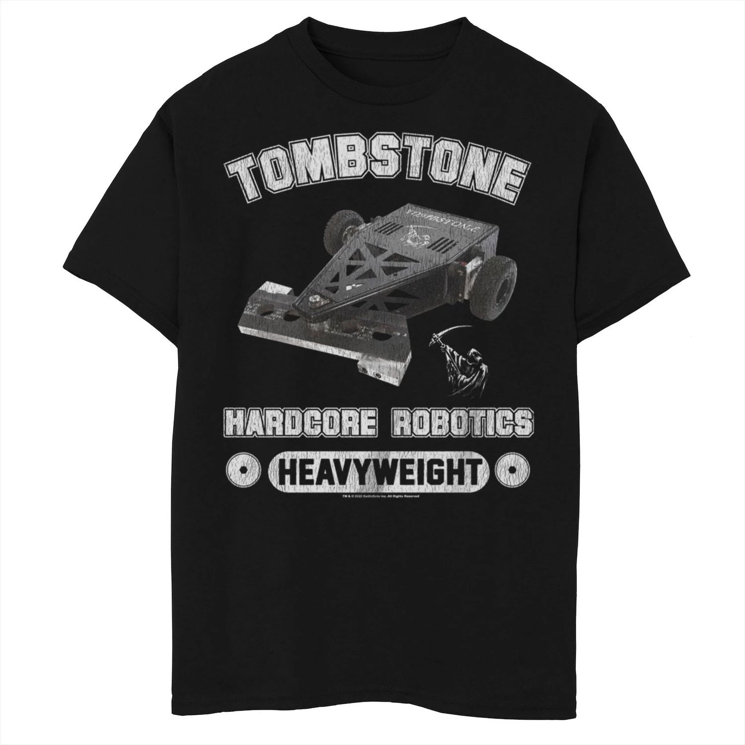 

Футболка Battlebots Tombstone Hardcore Robotics для мальчиков 8–20 лет в тяжелом весе Licensed Character