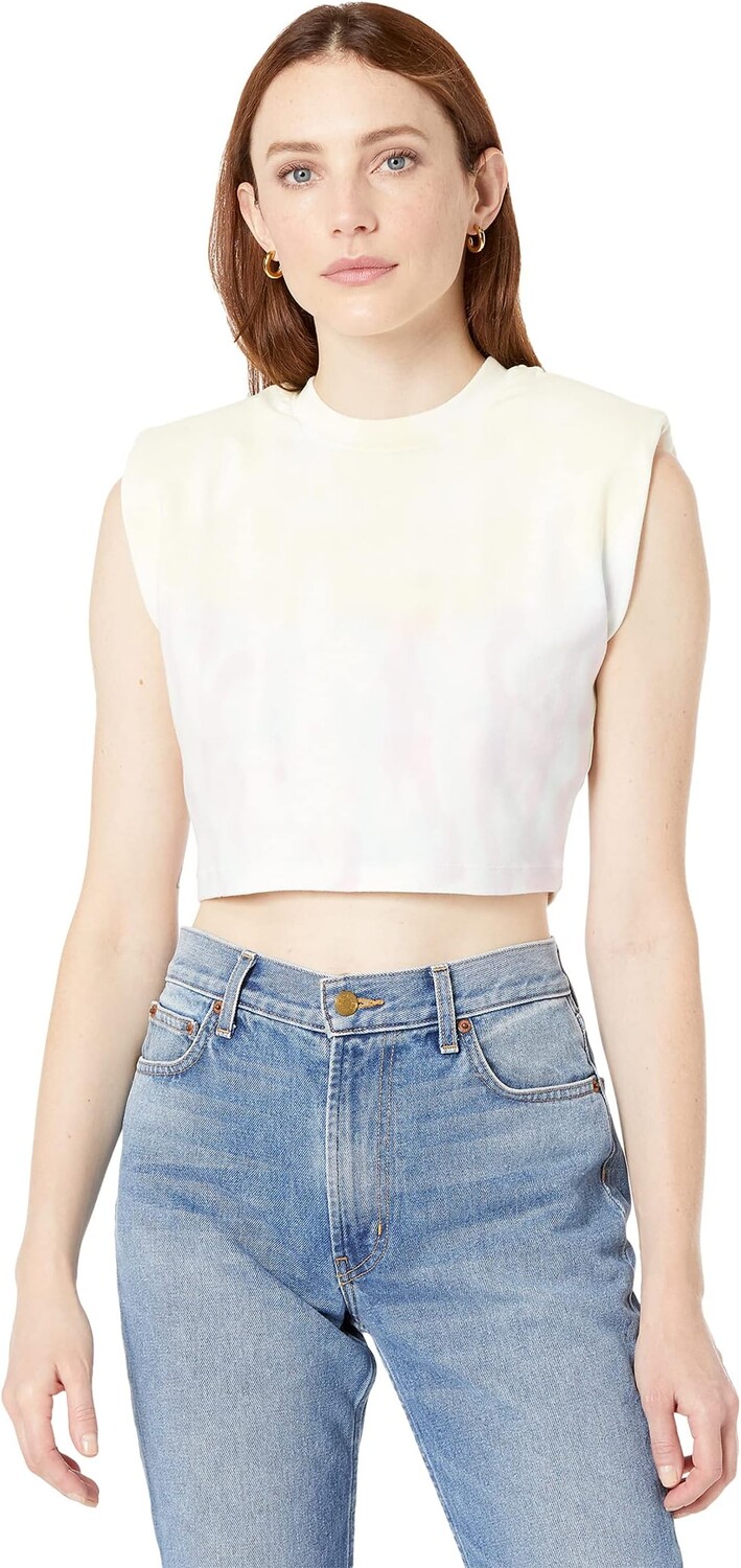 

Топ AllSaints Coni Cropped Tie-Dye Tank, цвет Yellow/Lilac